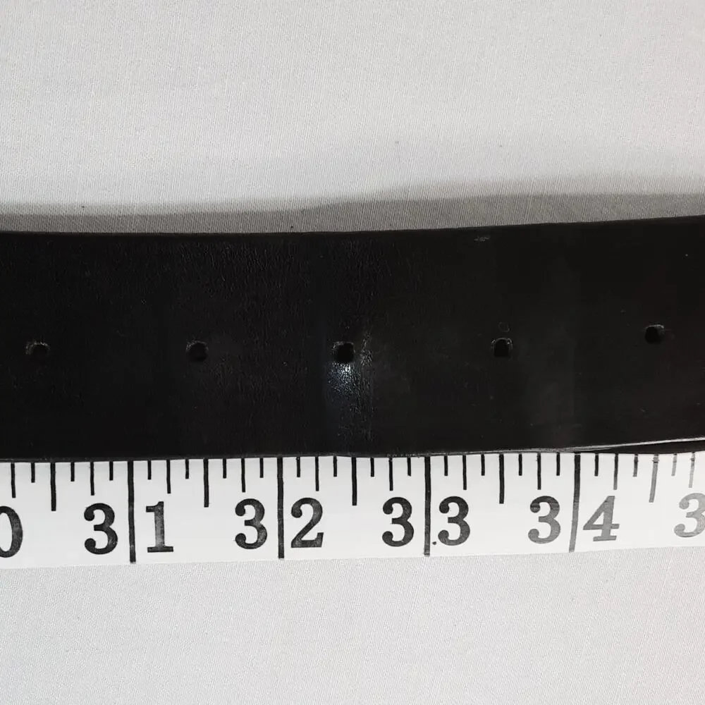 Banana Republic Womens Black Genuine Italian Leather Wide Belt Size Small